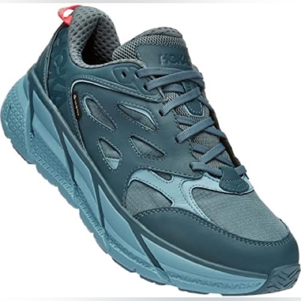 NWT Hoka Clifton Leather Gore-Tex Waterproof Unisex Goblin Stone Blue GBSB - Picture 16 of 16